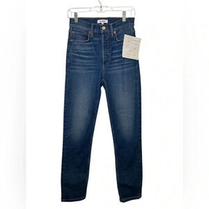 RE/DONE NWT Sample 90s High Rise Crop Jeans Size 26 Dark Wash